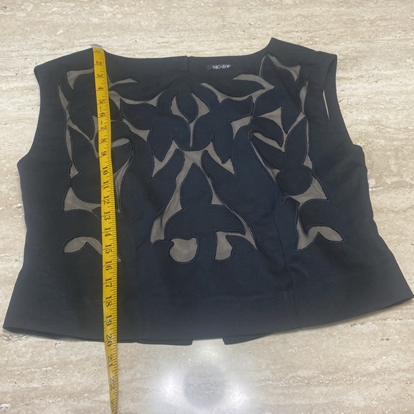 NIC+ZOE Black Skirt Set Excellent condition. Skirt Sz 12, top Sz,10. No flaws. - Picture 7 of 15